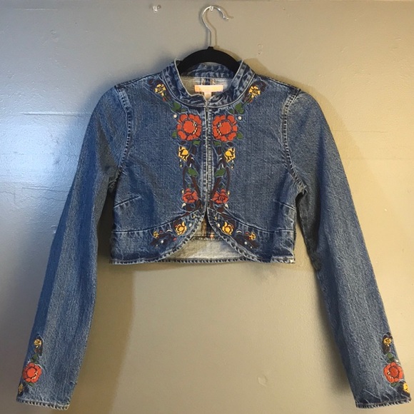 Boho Hippie Jean Crop Jacket - Picture 1 of 7